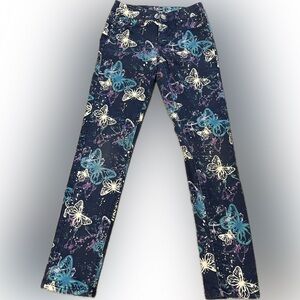 Butterfly print Justice girls jeans